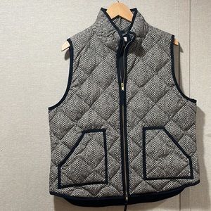 J Crew herringbone quilted vest